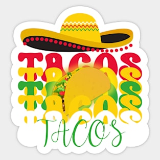 Tacos Cinco De Mayo Mexican Fiesta - MEXICAN TACO Sticker